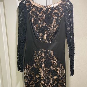 Black and Tan Lace Dress